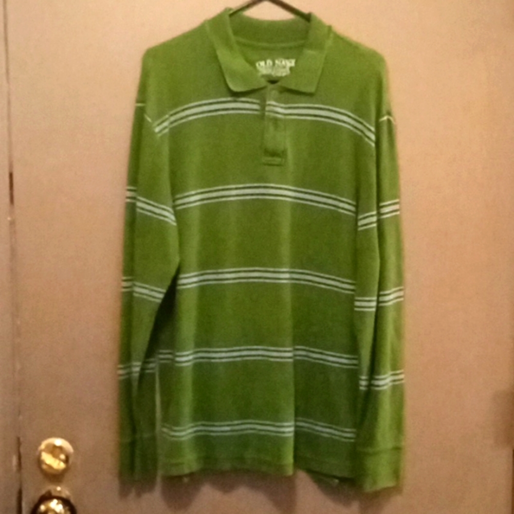Old Navy Long Sleeve Polo Shirt Size Large